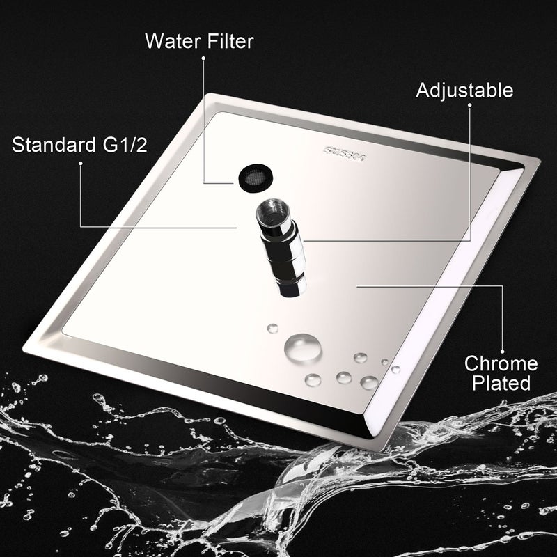 PinWin 12 Inch High Pressure Showerhead with 11 Inch Arm - Image 3